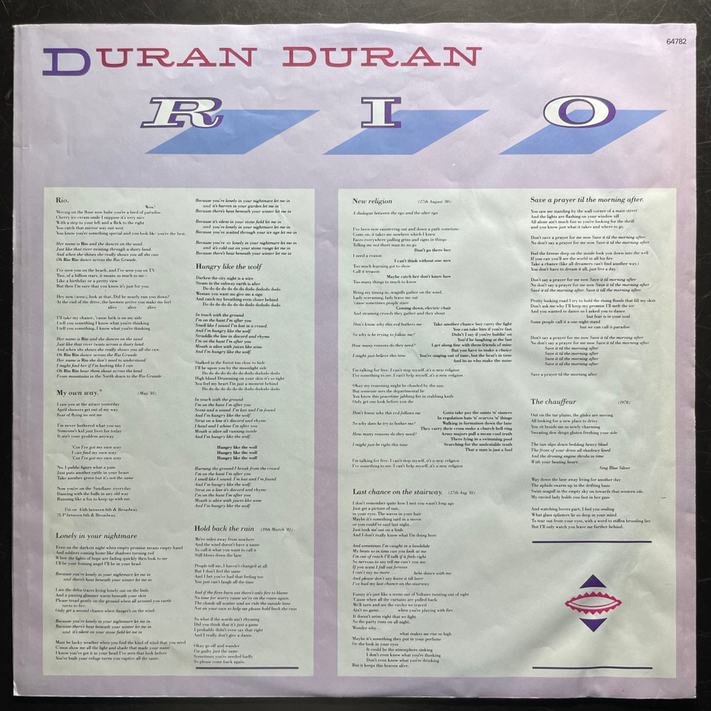 Duran Duran - Rio (Германия 1982г.)