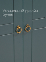 Тумба Индра 118.5x78.8x36.5, серая из МДФ, с ящиками, Dipriz