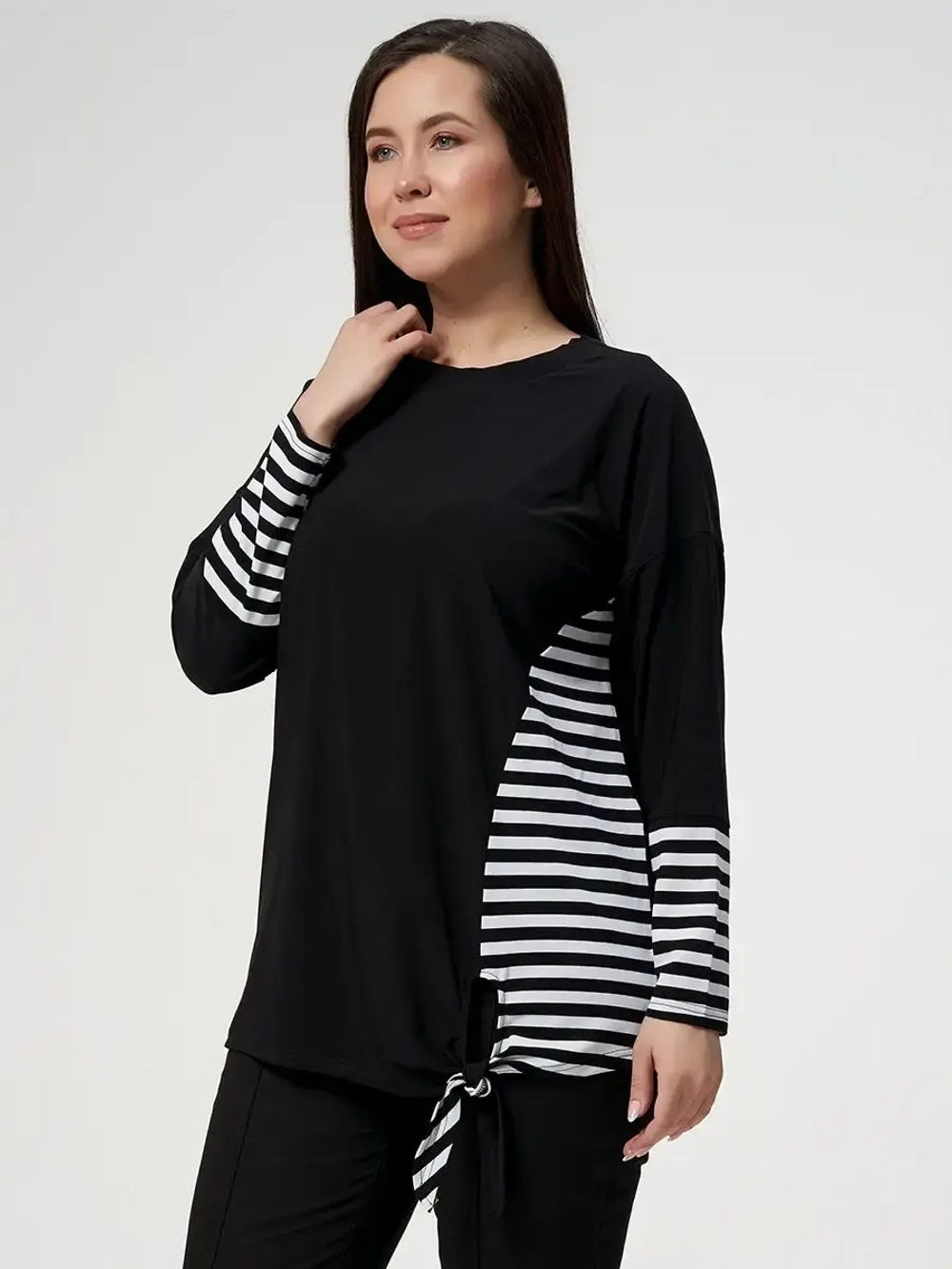 Блузка кофта повседневная с узлом