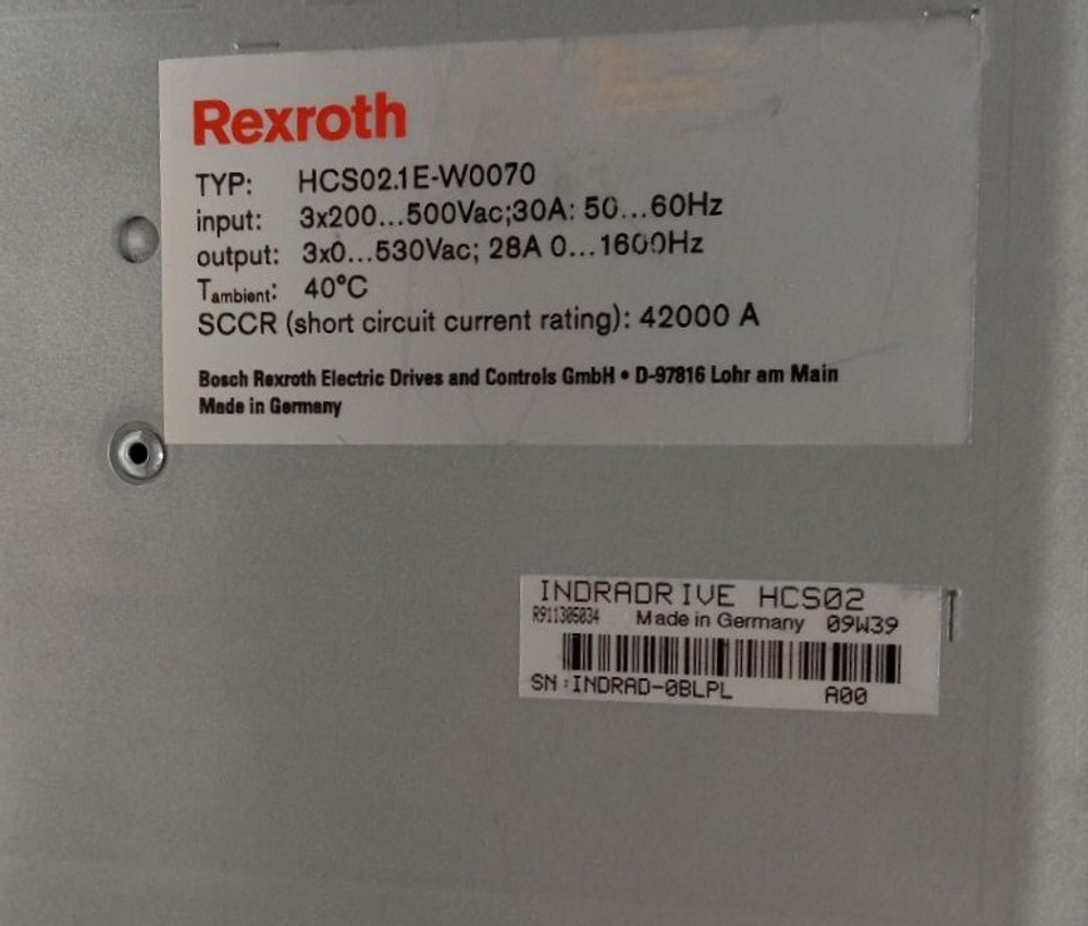 Rexroth HCS02.1E-W0070-A-03-NNNN R11298372 б/у
