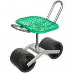 Стул садовый на колесах для прополки и работы в саду 35*47*14см с поворотным механизмом(360°), цвет зеленый