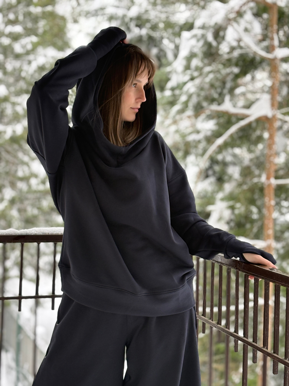 Худи /синий / унисекс / петля