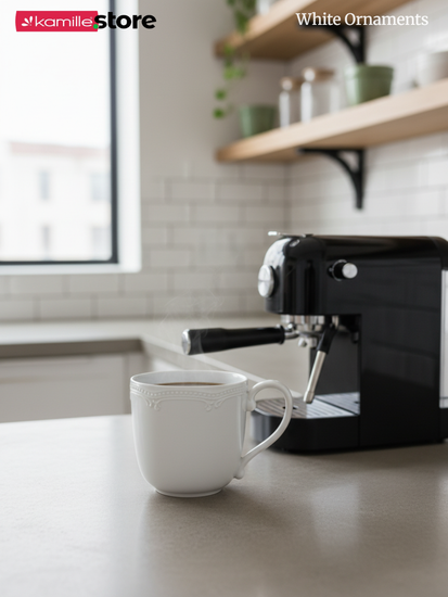 Набор кружек 350 мл. 6 штук "White Ornaments"