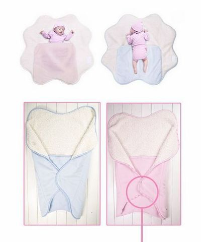 Конверт-одеяло для новорожденных однотонный утепленный