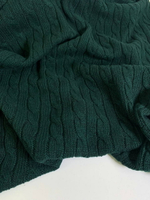 Трикотаж шерсть, зеленый темный, жаккард косичка FC#70