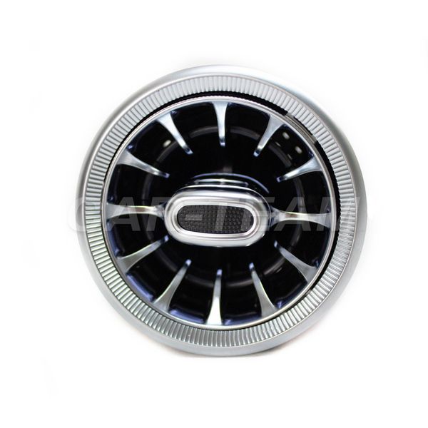 Сопло вентиляции (mini ver 2.0) в стиле AMG регулируемое с белой подсветкой - серебро (1шт)
