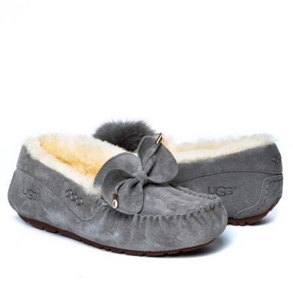 Мокасины Dakota Pom Pom New Grey