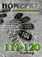 Номерки на ключи металл