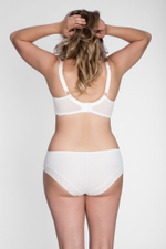 Однотонный бюстгальтер plus size на косточках с чашками из микрофибры (Размер: 95F) (Цвет: черный)