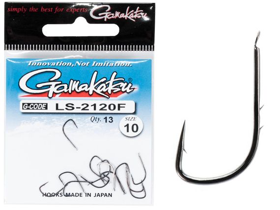 Крючки Gamakatsu LS-2120F NEW LABEL HOOKS BLACK разм. 10 13шт.