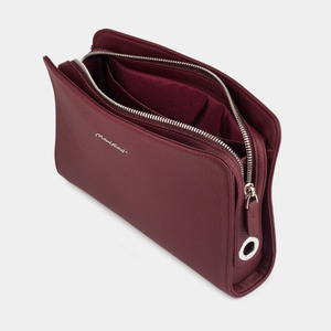 Сумка Emilie из кожи теленка, бордового цвета