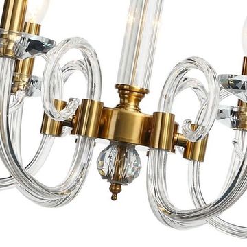 Люстра подвесная 6*Е14 1050/03/06P бронза Glass Stilfort