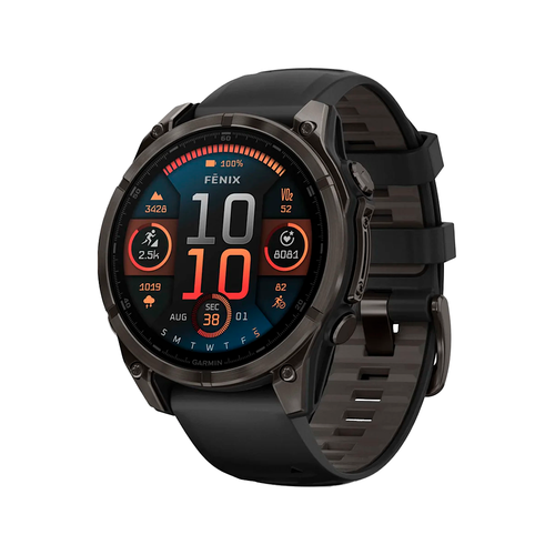 Умные часы Garmin Fenix 8, 47мм, Amoled Sapphire Titanium Carbon Gray (010-02904-21)
