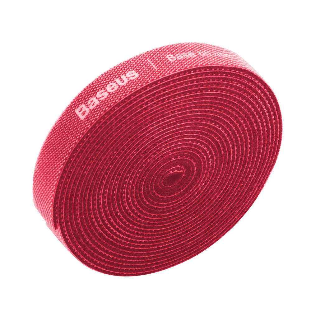 Стяжка для кабелей Baseus Rainbow Circle Velcro Strap - Red 3m