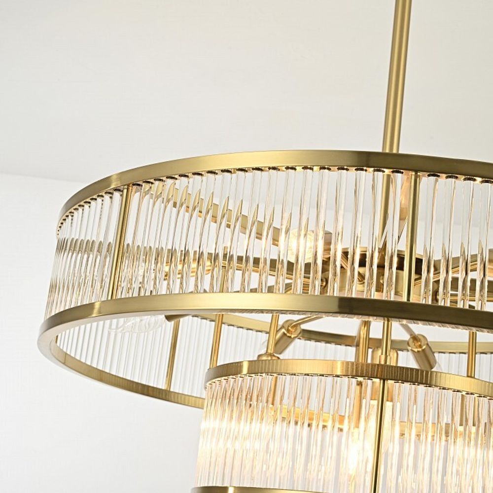 Люстра на штанге Imperiumloft RH Marais Round Chandelier D80 40,2668