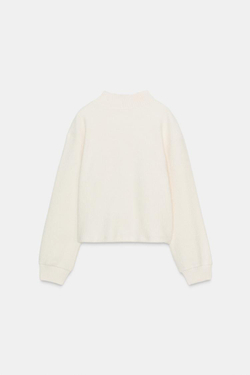 ZARA СВИТЕР С БРОШЬЮ, ЭКРЮ