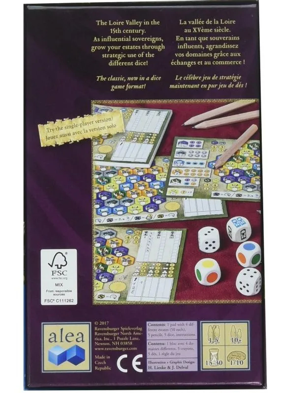 The Castles of Burgundy Dice Game на английском языке (правила доступны по ссылке на русском)