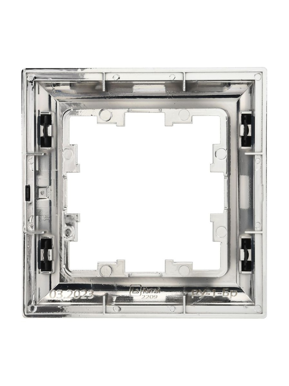 Рамка 1-м BRITE РУ-1-Бр хром/черн. IEK BR-M12-12-2-K23
