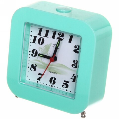 Будильник «Ария» квадрат бирюзовый 11*11*4см GH2666