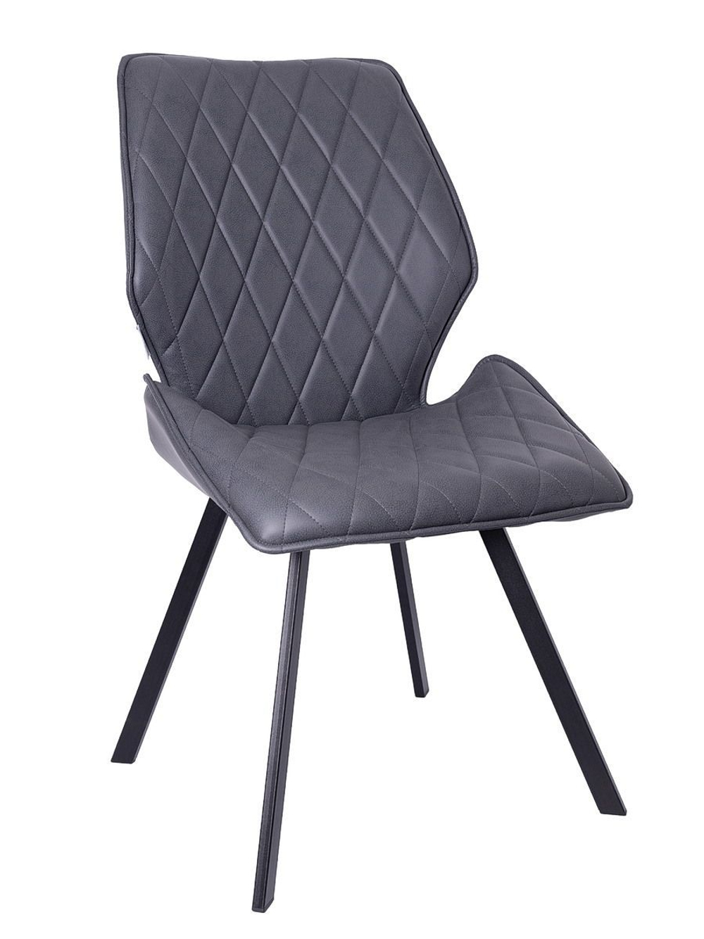 Стул LA ALTA OSTIN 360 экокожа антрацит, каркас квадрат черный