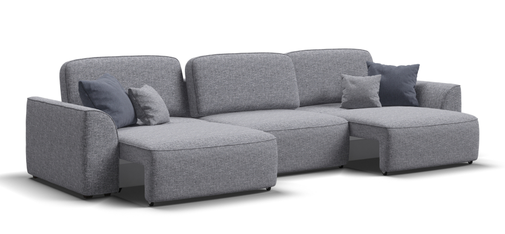 Диван Кинг Макс Рогожка Венто серый