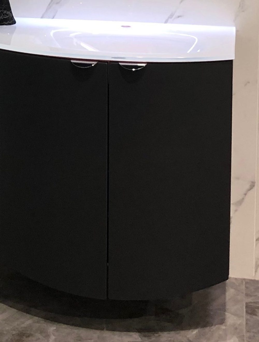 Мебель для ванной комнаты CEZARES RIALTO 136 см две чаши Nero grafite 55171 + 55171