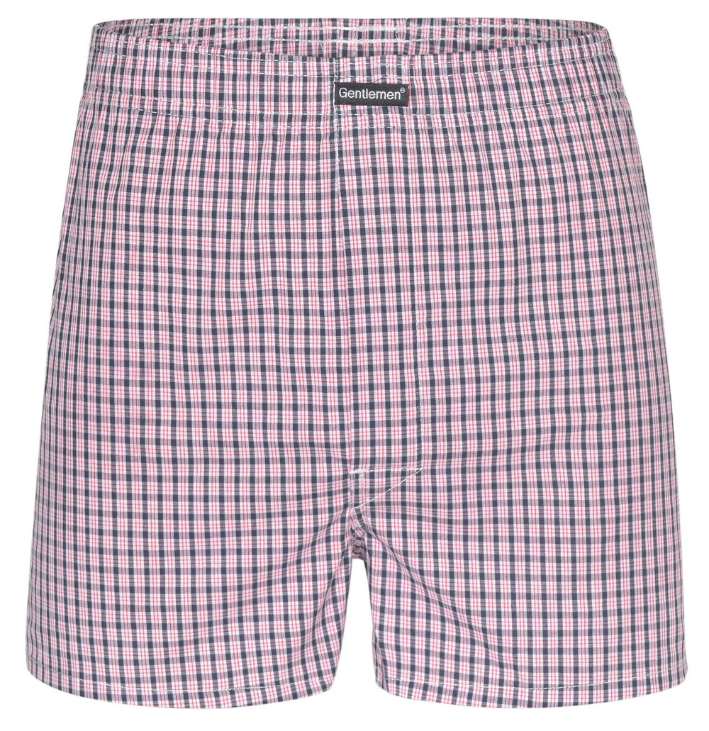 Классические мужские боксеры в клетку (Размер: M) (Цвет: розовый)