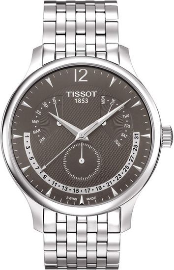 Мужские швейцарские часы Tissot T063.637.11.067.00 Tradition Perpetual Calendar
