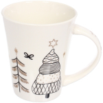 Кружка керамическая 380мл «Ёлки золотые», микс 4рисунка