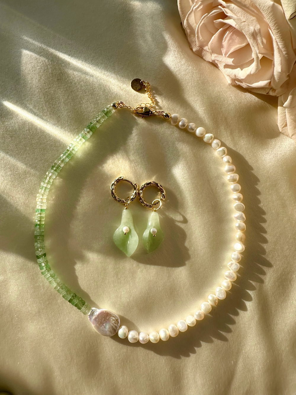 Ожерелье Лайм из жемчуга