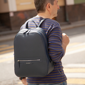 Рюкзак Debussy из кожи теленка, синего цвета