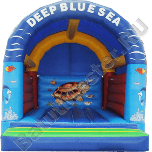 Коммерческий надувной батут "Синее море" с крышей