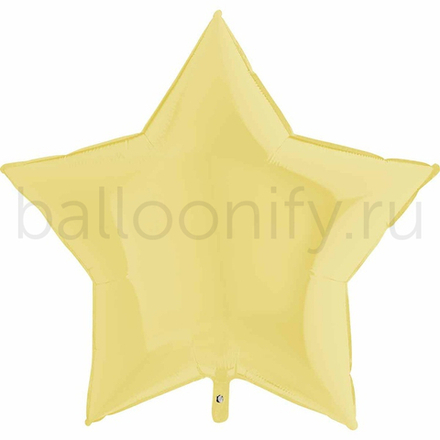 Фольгированная фигура, звезда, 36"/91СМ Пастель Matte Yellow