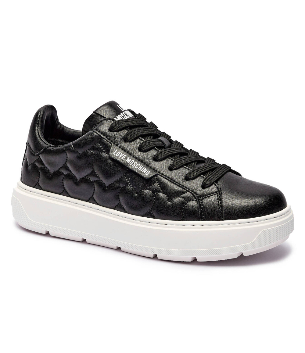 Кожаные кроссовки Love Moschino - черный(JA15114G1LIE0)