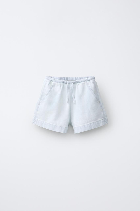 ZARA ДЖИНСОВЫЕ ШОРТЫ, ГОЛУБОЙ