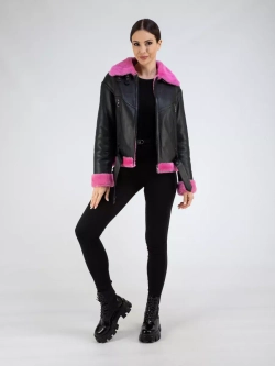 Дубленка зимняя натуральная короткая пилот авиатор