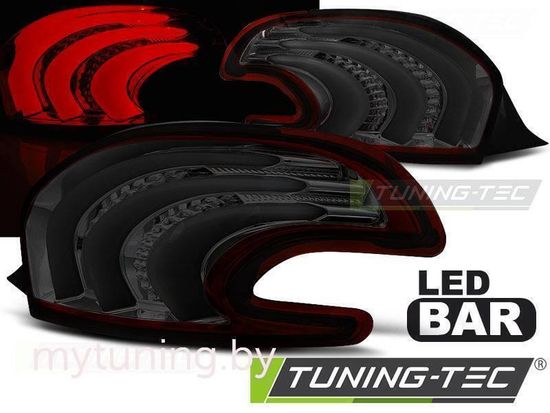 Задние фонари red smoke led bar для Peugeot 208