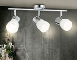 Настенно-потолочный спот TR3965/3 CH/FR хром/белый матовый E27*3 max 460*82*200