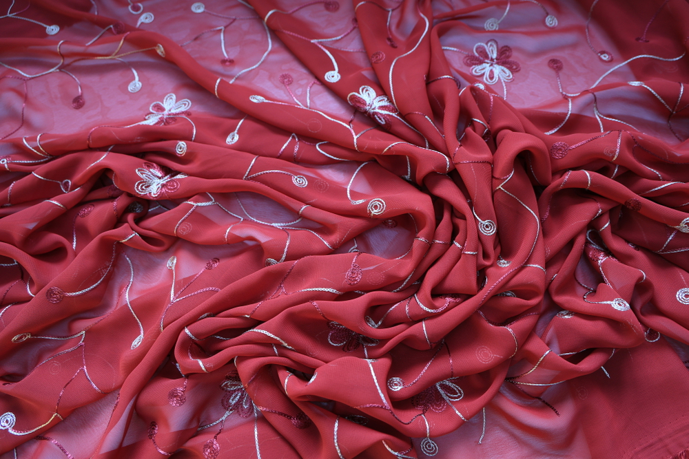 Шифон вышивка