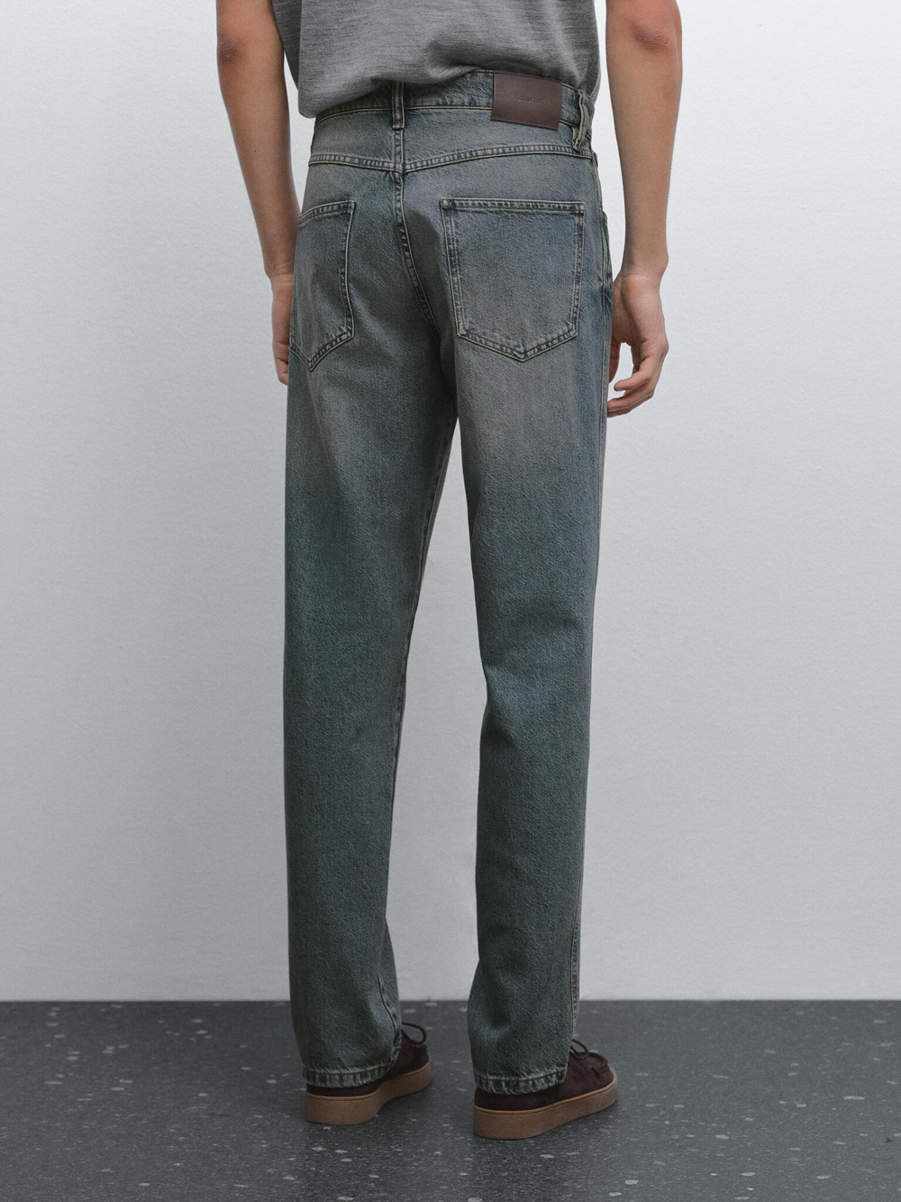 Massimo Dutti Зауженные джинсы, средне-синий