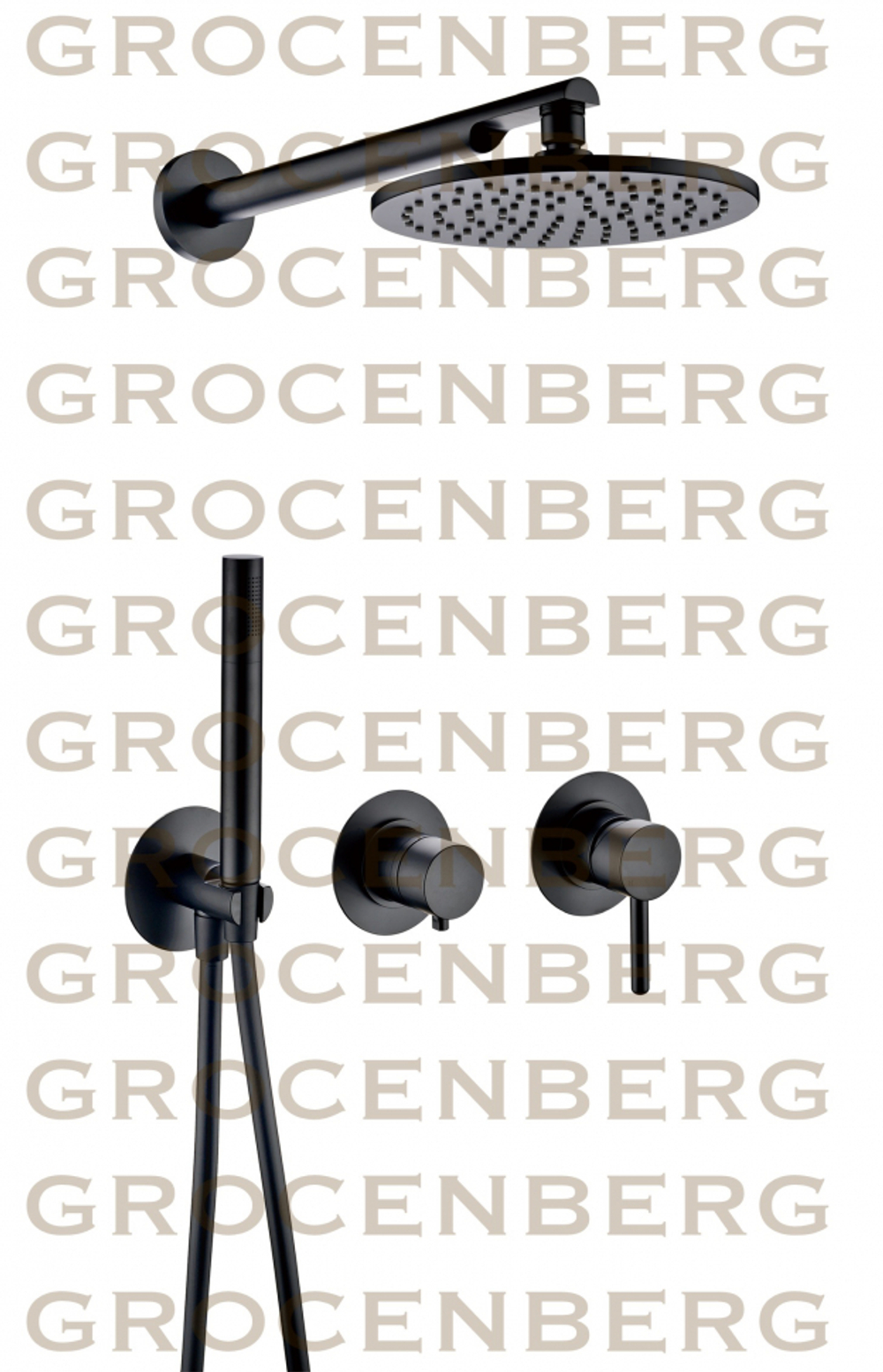 Душевой комплект Grocenberg GB5090BL Черный матовый