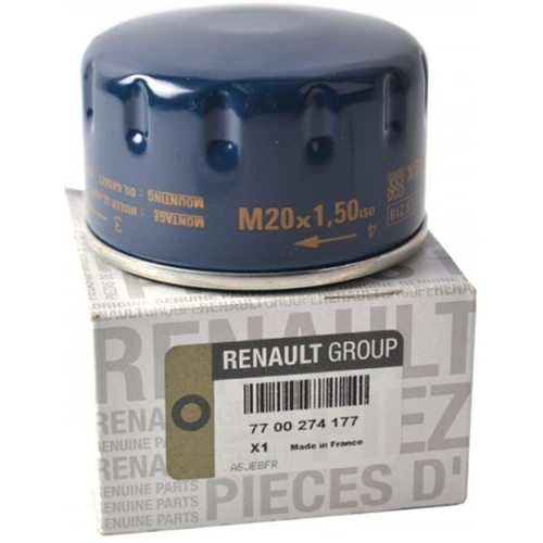 Фильтр масляный 7700274177 для Renault, Lada Largus 12-, Nissan Almera 02-, Nissan Qashqai 07-, Renault Duster 10-, Renault Kaptur 16-, Renault Logan 04-