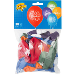 Шар латексный 30см Набор 30 шт Поздравляю! (Ассорти)