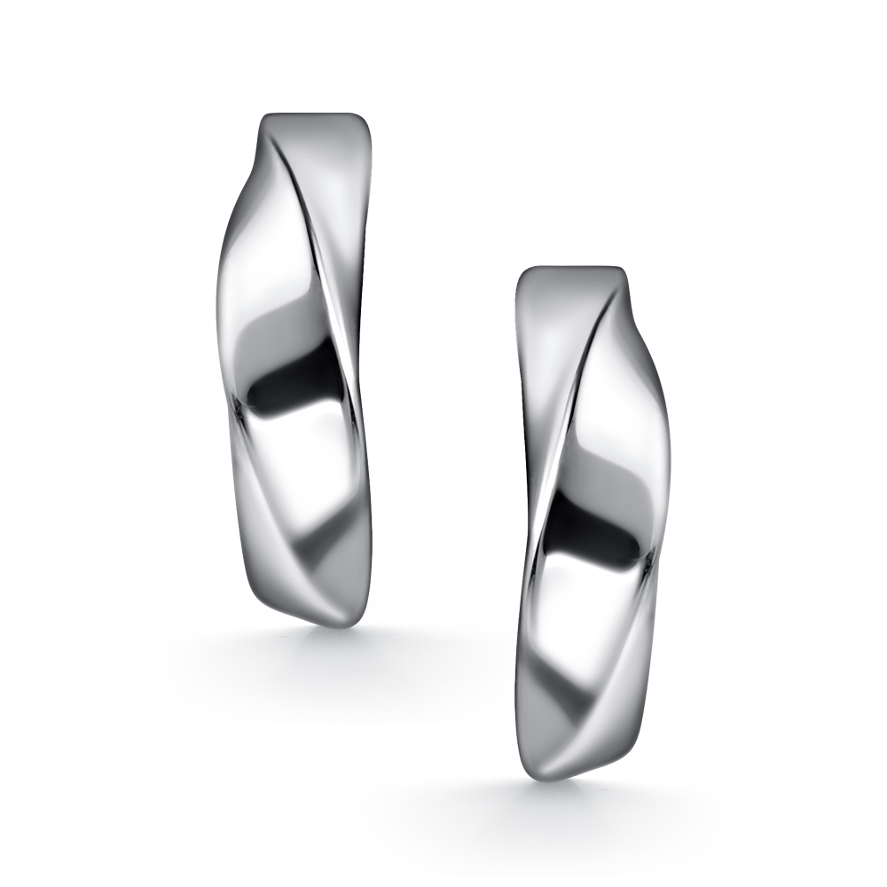 Серьги из серебра stylish bend
