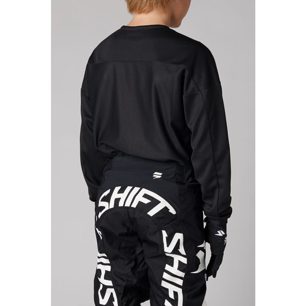 Мотоджерси подростковая Shift White Label Bliss Youth Jersey (Black/White, YL, 2024 (26387-018-YL))