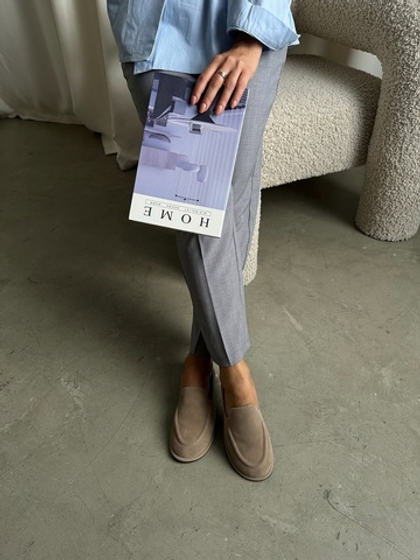 Лоферы из натуральной замши