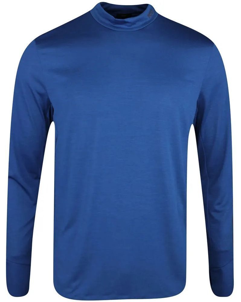 Мужская теннисная футболка теннисная BOSS Slim-fit Long-Sleeved Tock Active - небесный