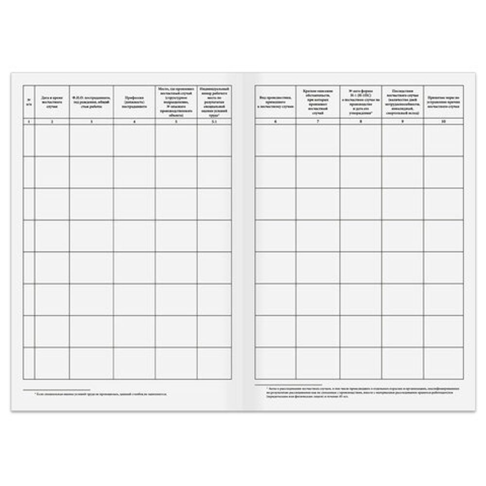 Журнал регистрации несчастных случаев на производстве, 12 л., А4, 200х290 мм, STAFF, 130289