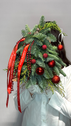 «Хвойное заклинание» композиция с елью Нобилис на Новый год