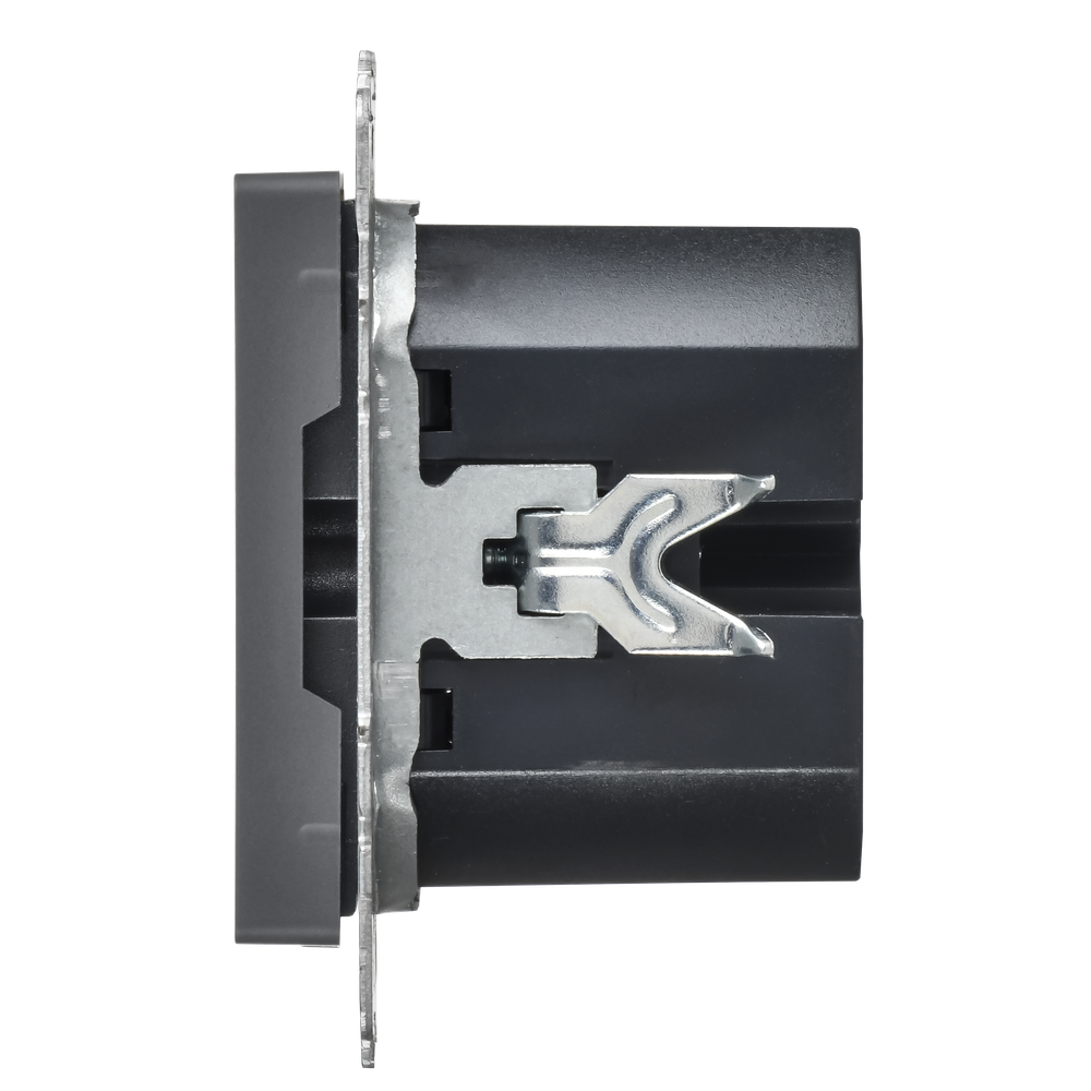 BRITE Розетка USB A+C 45Вт высокоскоростная зарядка РЮ11-2-БрГ графит IEK